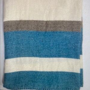 Johanna Howard Block Stripe Throw Peacock/Taupe 50” x 70”